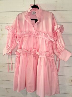 Ruffle Tiered Casual Dress in Soft Pink